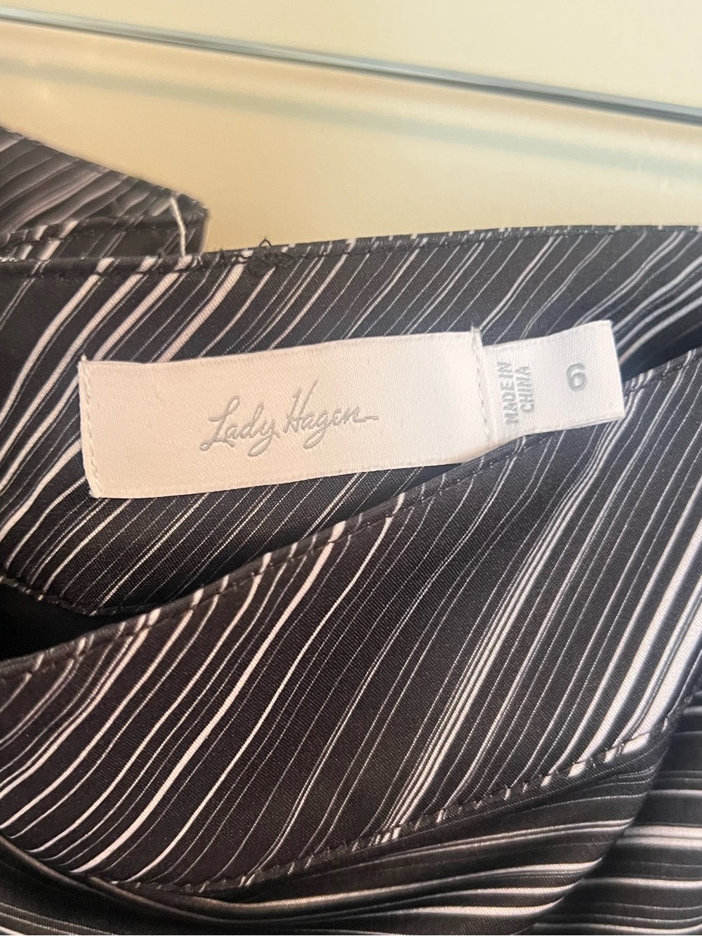 Lady Hagen Black and White Striped Mini Skirt - Picture 7 of 8
